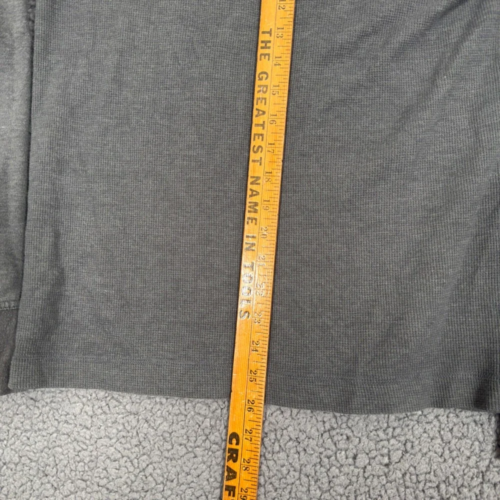 Banana Republic Hoodie Mens Medium Gray Waffle Knit 1/4 Zip Sweatshirt Pullover